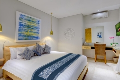Villa Aramanis - Bamboo, Guest bedroom four at end of the pool